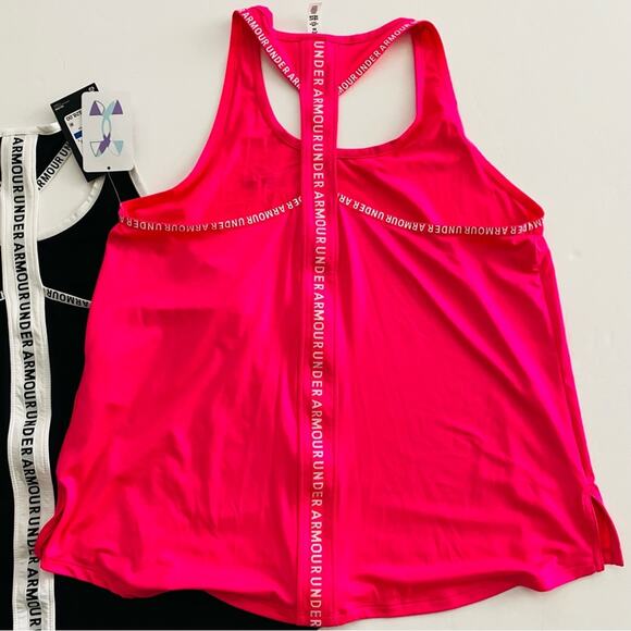 Under Armour | Racer Back Loose Fit Logo Trim Tank Top Bundle NWT XL - Picture 8 of 13